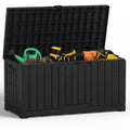 JIOABL 60-Gallon Waterproof Deck Box, UV-Resistant Resin, Lockable with Handles, Ideal for Patio Cushions, Garden Tools & Pool Accessories