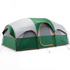 JIOABL 8 Person Camping Tent with Room Divider, Waterproof Polyester, Easy Setup, Portable with Carry Bag, Stakes & Ropes for Outdoor Camping