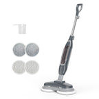 JIOABL Scrubbing Steam Mop with Dual Rotating Pads, LED Headlights and Adjustable Steam Modes for Sealed Hard Floors