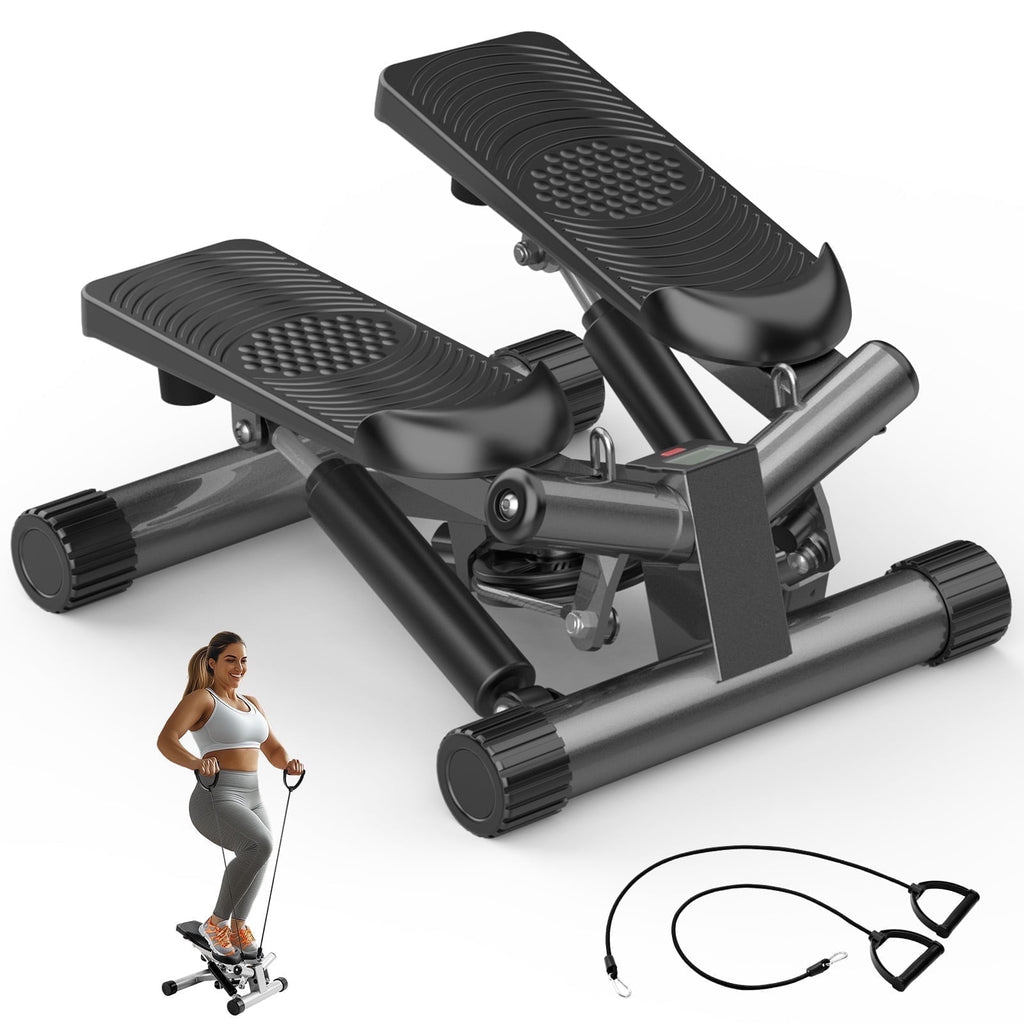 JIOABL Mini Steppers Machine with Resistance Bands for Home Exercise , 300lbs Capacity
