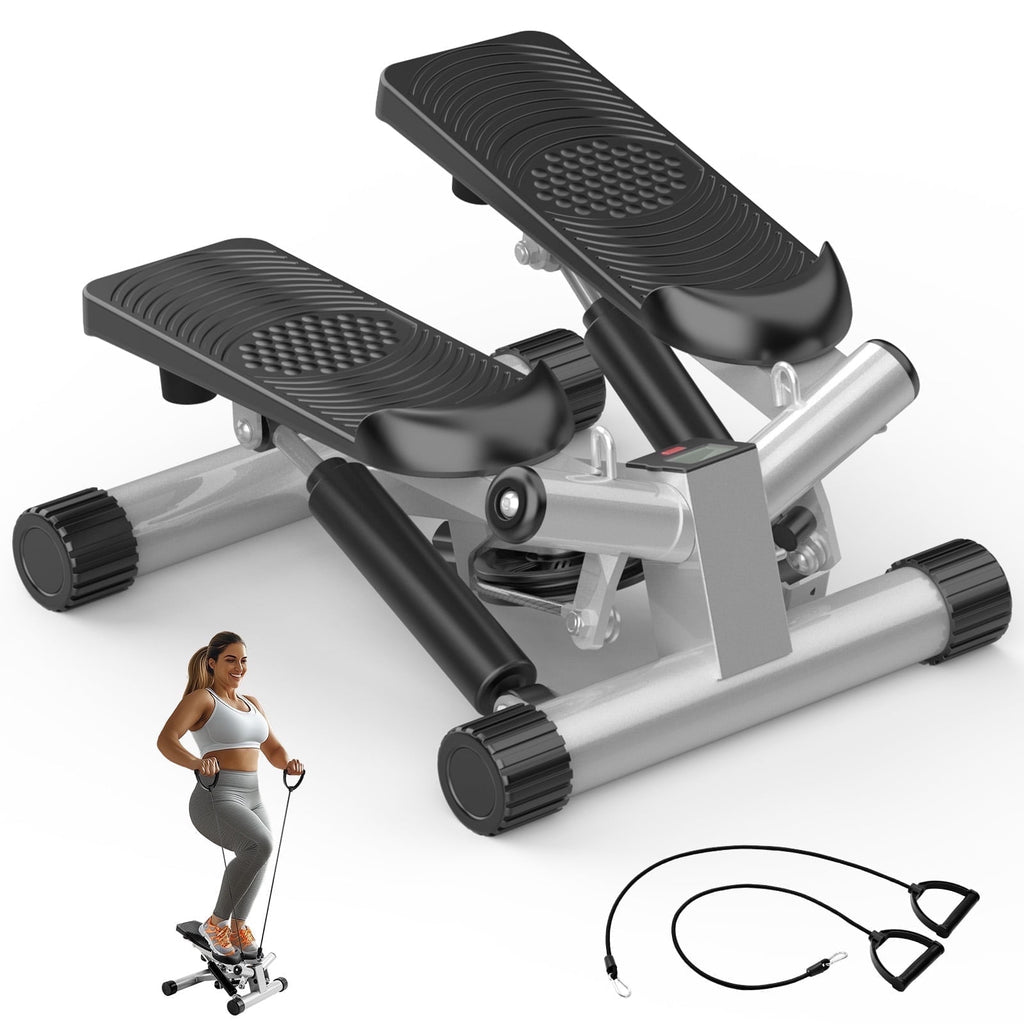 JIOABL Mini Steppers Machine with Resistance Bands for Home Exercise , 300lbs Capacity