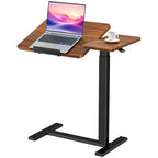 JIOABL Adjustable Overbed Bedside Table with Hidden Wheels for Hospital