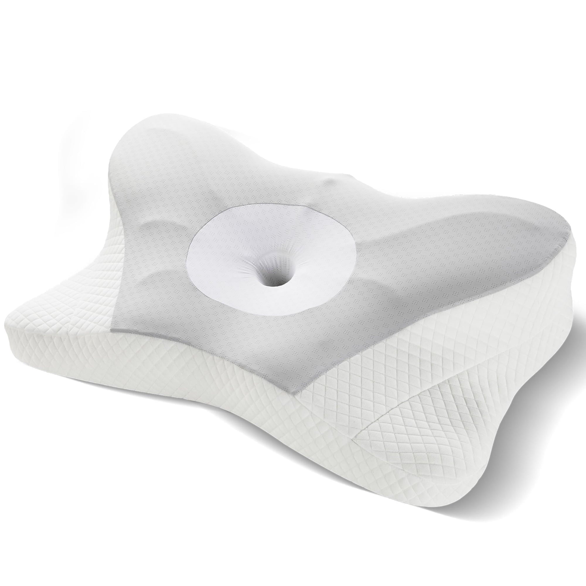 JIOABL Ergonomic Contour Memory Foam Pillows, Cervical Neck Pillow with Cooling Case for Neck Pain Relief