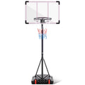 JIOABL Kids Basketball Hoop, Adjustable 5.1-8.5ft Portable Goal for Indoors/Outdoors with Enlarged Base, PC Backboard
