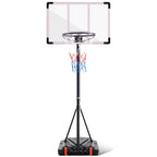 JIOABL Kids Basketball Hoop, Adjustable 5.1-8.5ft Portable Goal for Indoors/Outdoors with Enlarged Base, PC Backboard
