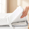 JIOABL Cooling Gel Memory Foam Mattress Topper for Relieve Back Pain, Ventilated Design, CertiPUR-US Certified, Removable Plush Cover