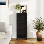 JIOABL 5-Drawer Fabric Dresser with Metal Frame and Wooden Top TV Stand - Perfect for Clothes, Living Room, Hallway, Entryway