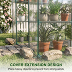 JIOABL 3-Tier Walk-In Greenhouse with PVC Cover, Roll-Up Zipper Door & Side Windows, Steel Frame, Outdoor Plant Greenhouse for Garden, Patio, Glear
