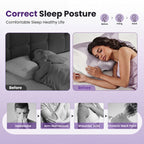 JIOABL Cervical Memory Foam Pillow, Contour Design with 2 Heights, Breathable Cover, Neck Support for Side Back Sleepers