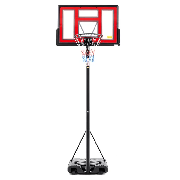 JIOABL 6.1ft-10ft Adjustable Height 44" Outdoor Basketball Hoop for Adult, Grey