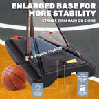 JIOABL Kids Basketball Hoop, Adjustable 5.1-8.5ft Portable Goal for Indoors/Outdoors with Enlarged Base, PC Backboard