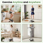 JIOABL Mini Steppers Machine with Resistance Bands for Home Exercise , 300lbs Capacity
