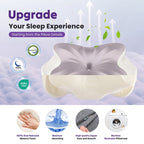 JIOABL Cervical Memory Foam Pillow, Contour Design with 2 Heights, Breathable Cover, Neck Support for Side Back Sleepers