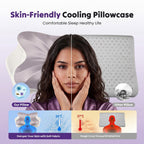 JIOABL Cervical Memory Foam Pillow, Contour Design with 2 Heights, Breathable Cover, Neck Support for Side Back Sleepers