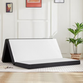 JIOABL 4 Inch Twin Size Tri-fold Memory Foam Mattress, Portable Foldable Floor Bed with CertiPUR-US Certified, White