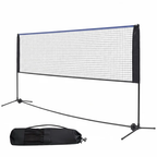 JIOABL Portable Badminton Net Set, 10FT Adjustable Height for Outdoor & Indoor Use, Includes Carry Bag, Easy Setup No Tools Needed, Red-Black
