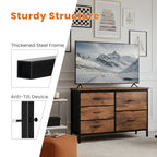 JIOABL 5-Drawer Dresser with Drawer Organizers for Bedroom, Living Room, or Closet