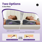 JIOABL Cervical Memory Foam Pillow, Contour Design with 2 Heights, Breathable Cover, Neck Support for Side Back Sleepers
