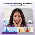 JIOABL Cervical Memory Foam Pillow, Contour Design with 2 Heights, Breathable Cover, Neck Support for Side Back Sleepers