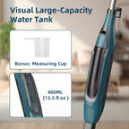 JIOABL Scrubbing Steam Mop with Dual Rotating Pads, LED Headlights and Adjustable Steam Modes for Sealed Hard Floors