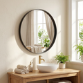 JIOABL Fluted Round Wall Mirror, HD Crystal Clear Bright Reflection with Premium Aluminum Alloy Frame, Hallway, Living Room, Bathroom